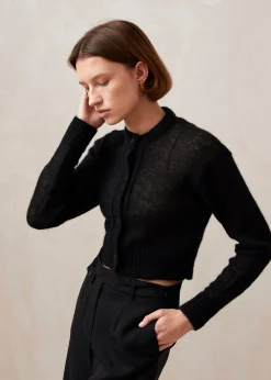 Kine - Cárdigan Negro De Mohair