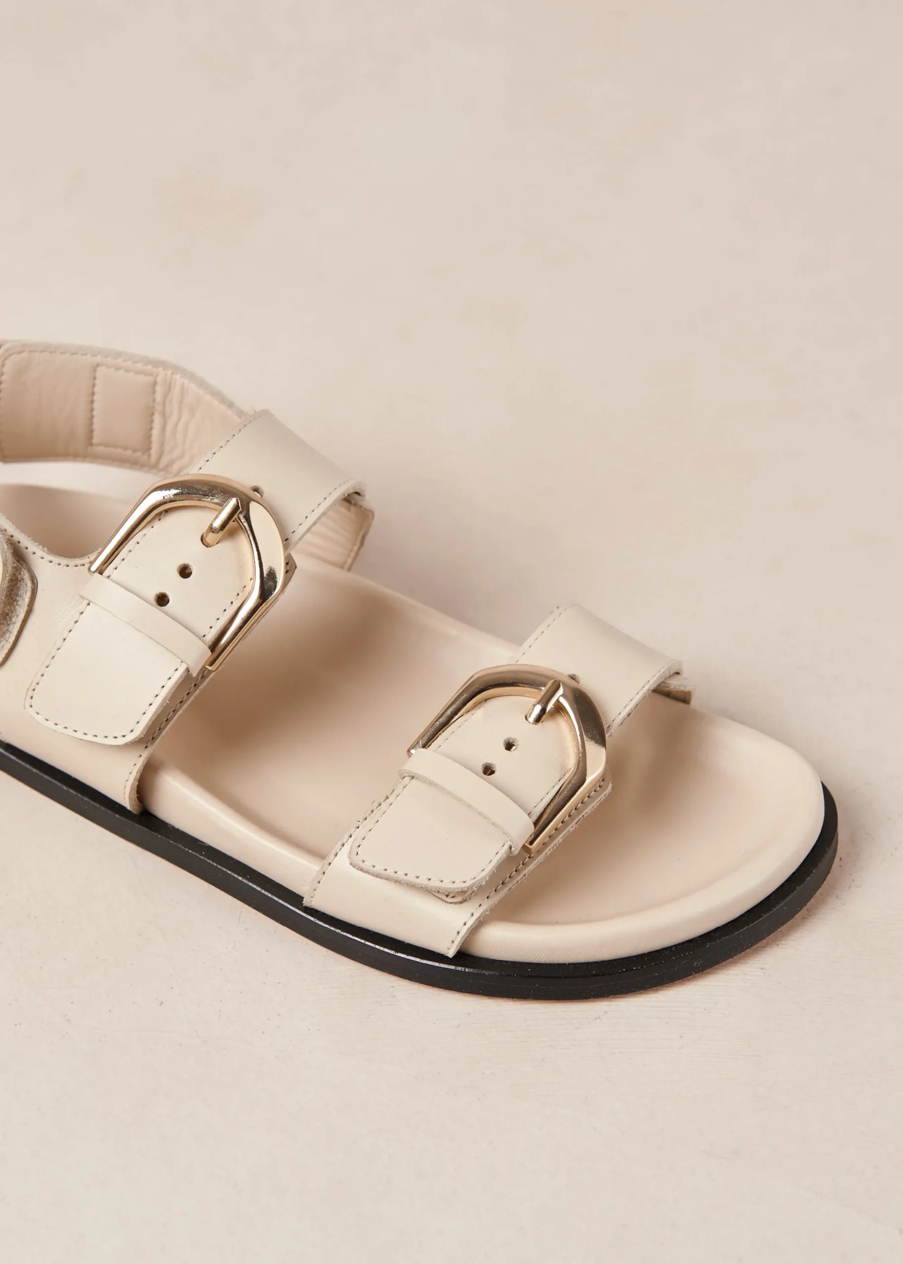 Leone - Sandalias Negras De Piel