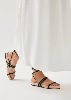 Leone Alli - Sandalias De Doble Tira En Crema