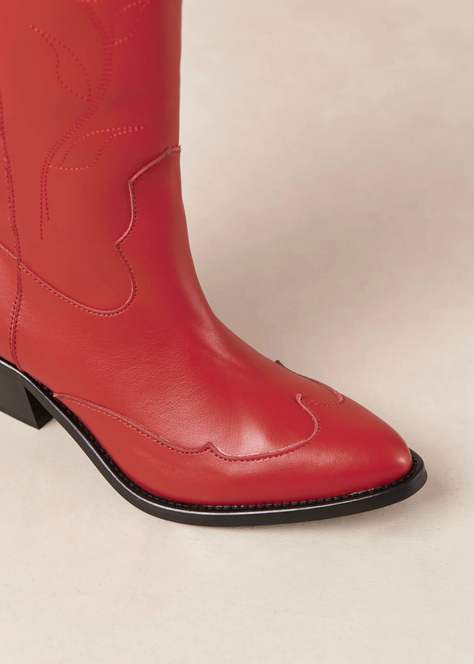 Liberty - Botas Cowboy De Cuero Rojas