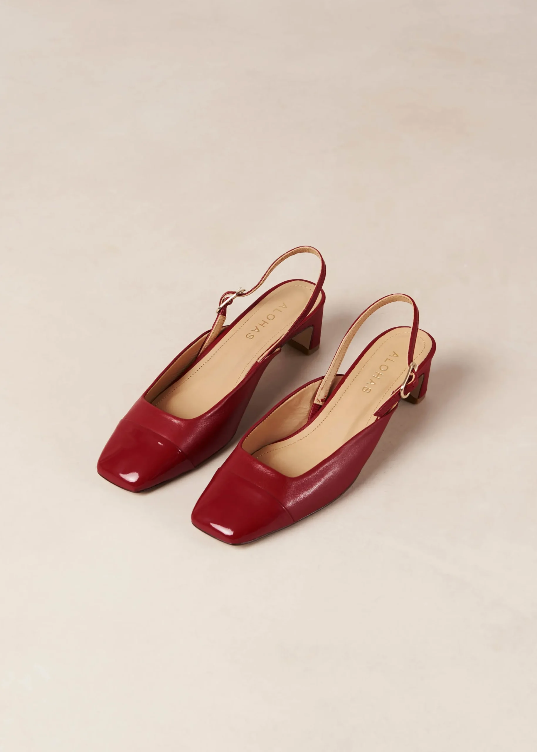 Lindy Bliss Tacones De Cuero Rojo