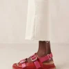 Lorena - Sandalias Negras De Cuero Vegano