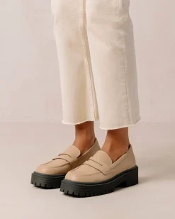 Mask - Mocasín Beige De Piel Vegana