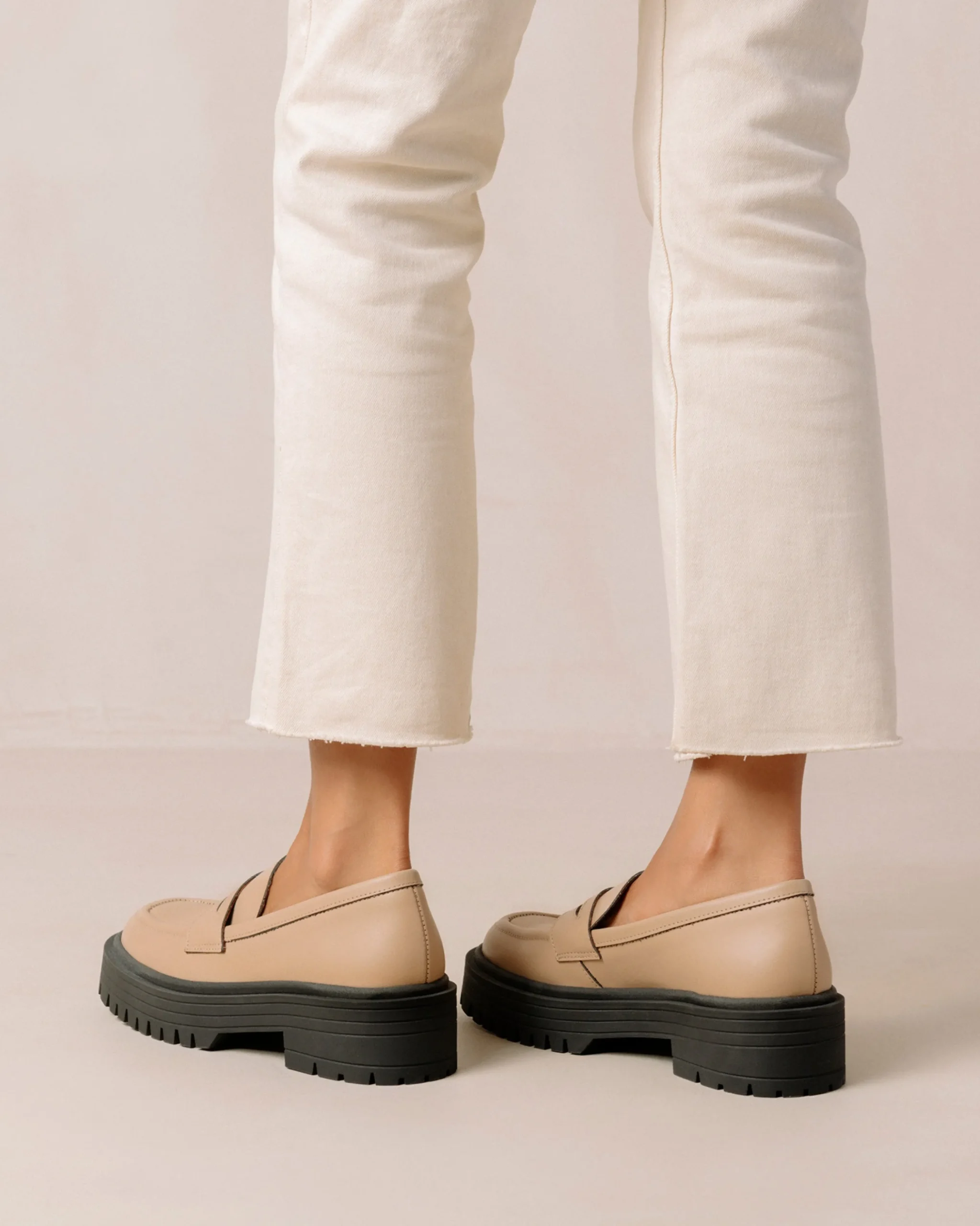 Mask - Mocasín Beige De Piel Vegana