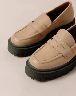 Mask - Mocasín Beige De Piel Vegana