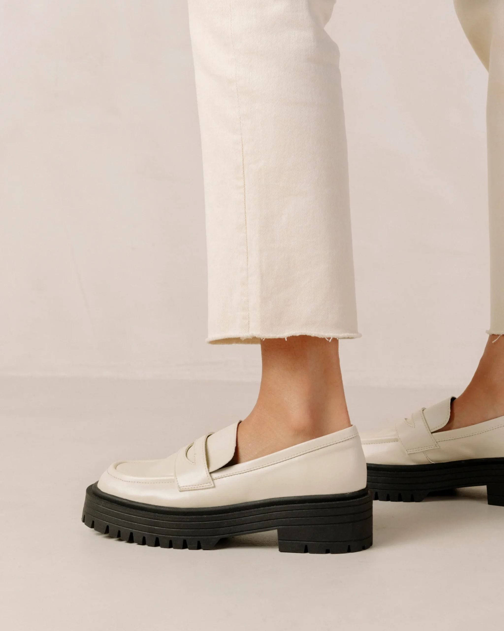 Mask - Mocasín Blanco De Piel Vegana