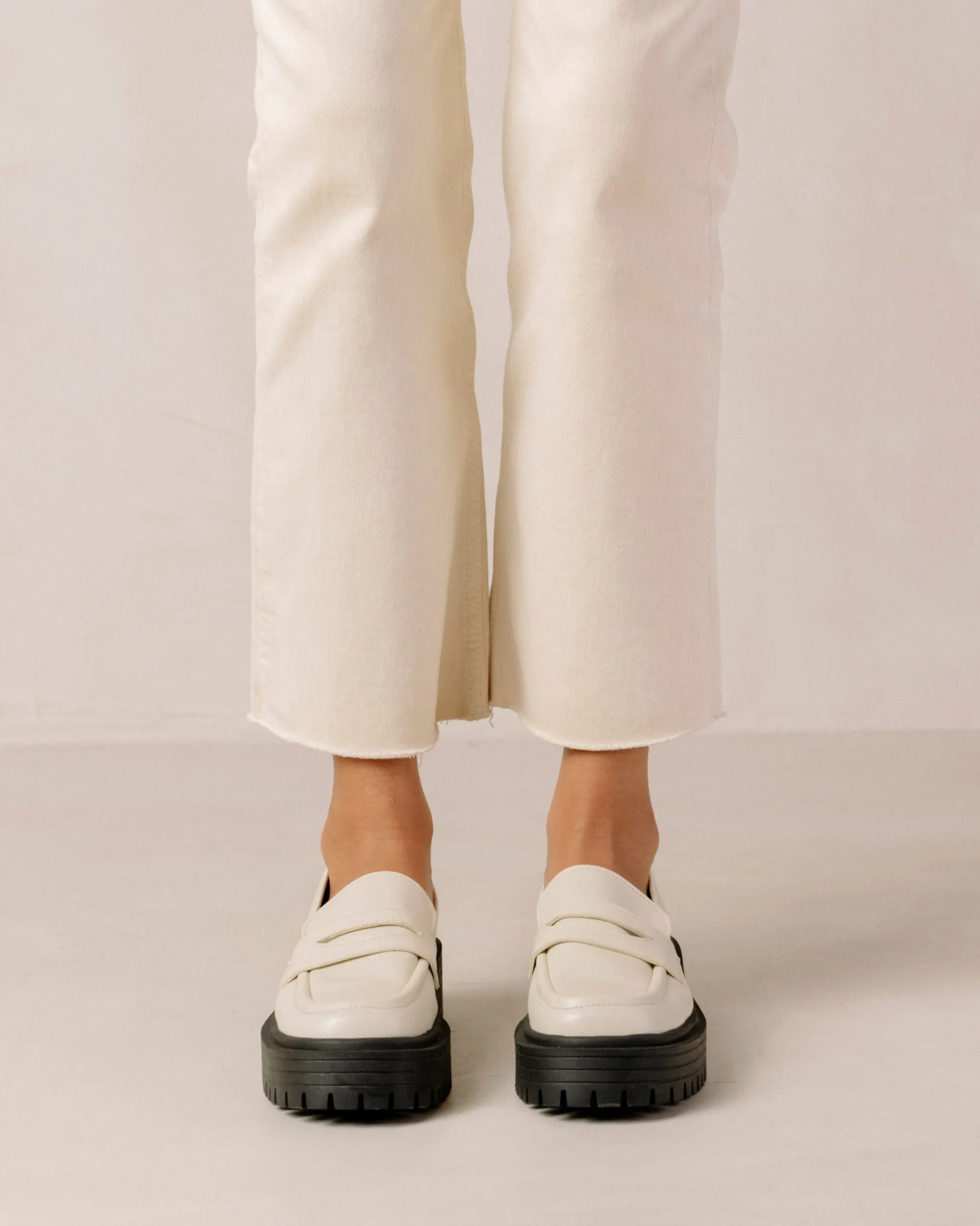 Mask - Mocasín Blanco De Piel Vegana