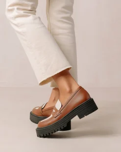 Mask - Mocasín Blanco Y Marrón De Piel Vegana