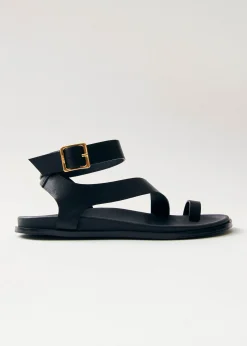 Maui Sandalias De Cuero Negro