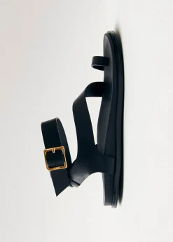 Maui Sandalias De Cuero Negro