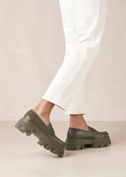 Mocasines De Cuero Verde Trailblazer
