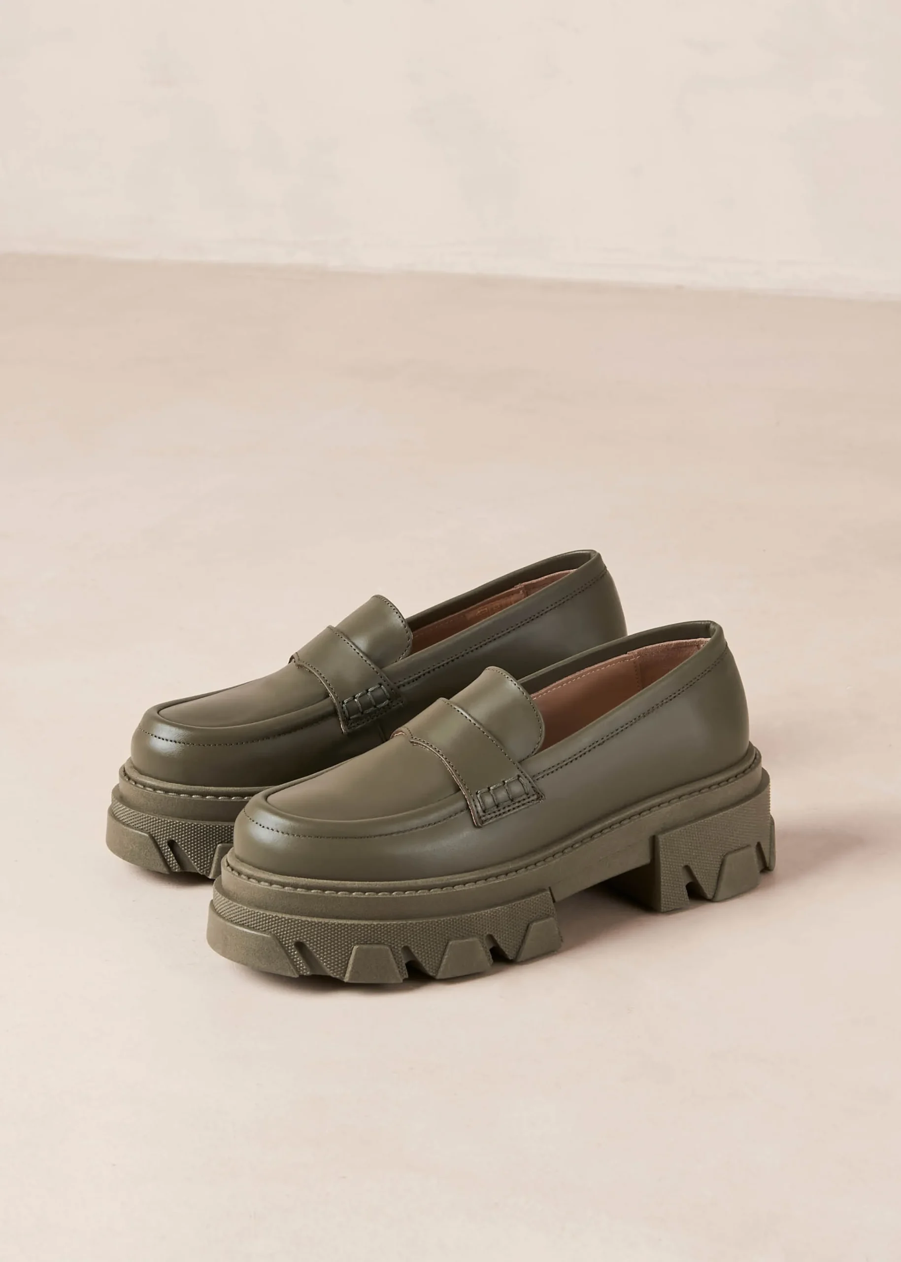 Mocasines De Cuero Verde Trailblazer