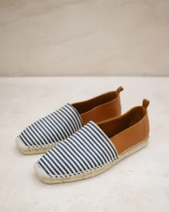 Naval - Alpargatas De Piel Azul