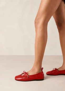 Oriana Onix Bailarinas De Cuero Rojo