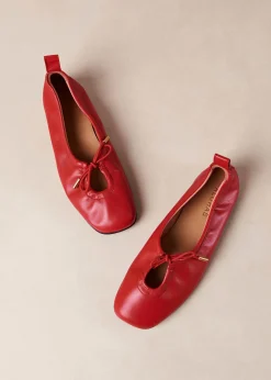 Oriana Onix Bailarinas De Cuero Rojo