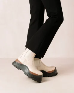 Phoenix Nutty - Botas Blancas De Piel
