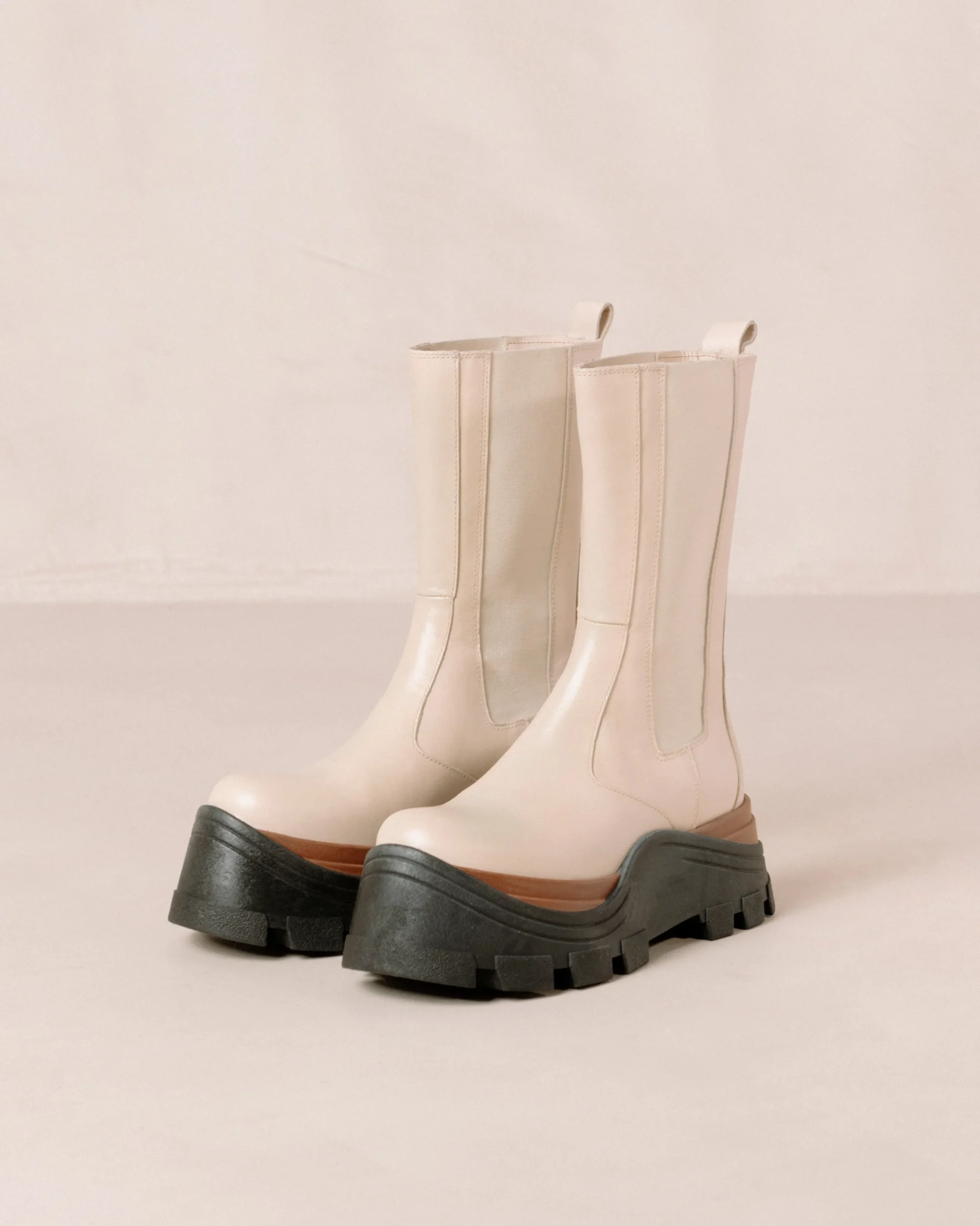 Phoenix Nutty - Botas Blancas De Piel