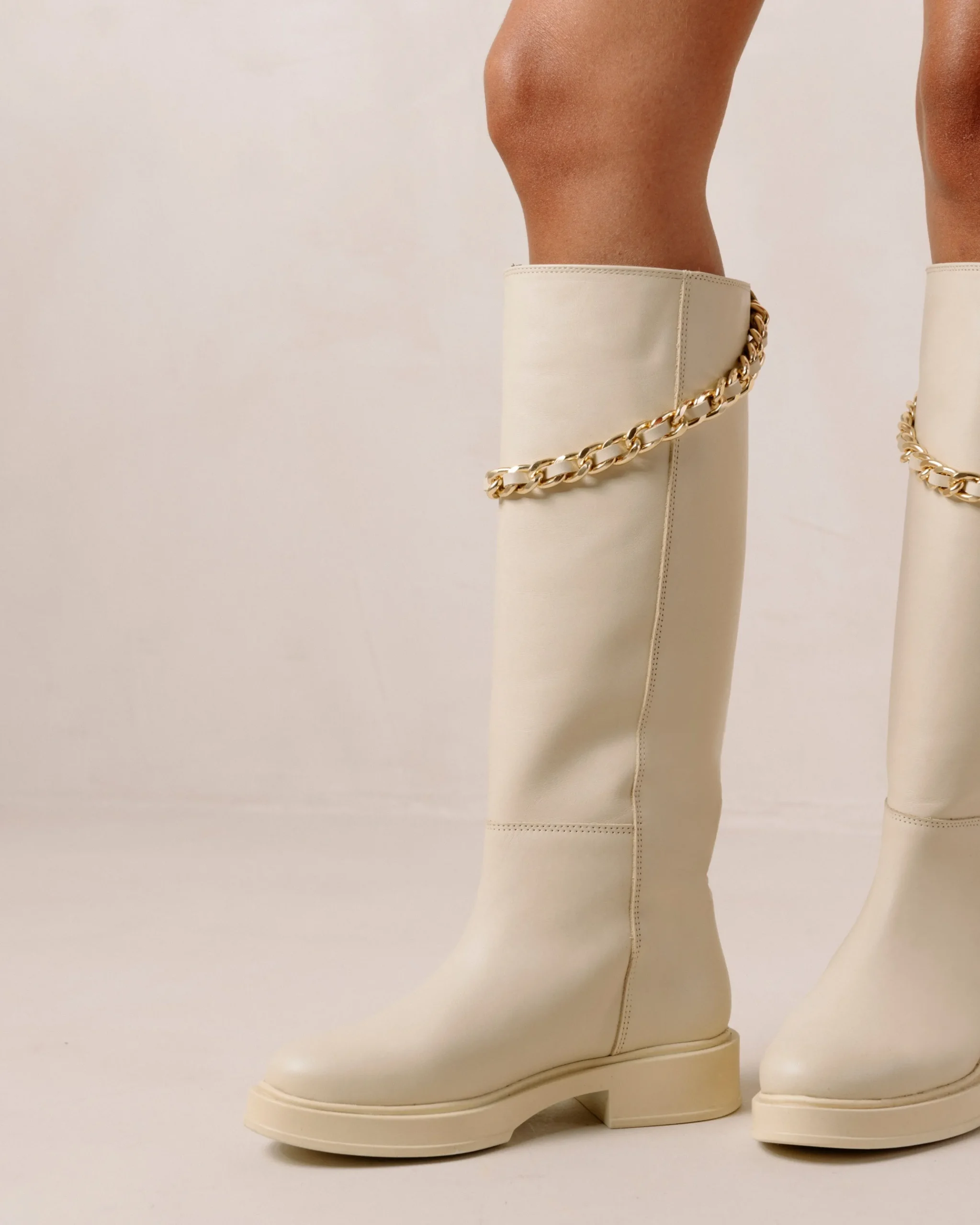 Pier - Botas De Piel Blancas