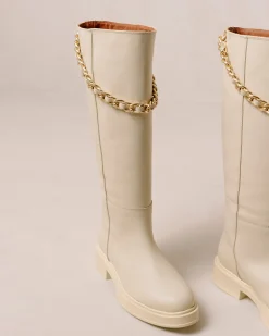 Pier - Botas De Piel Blancas