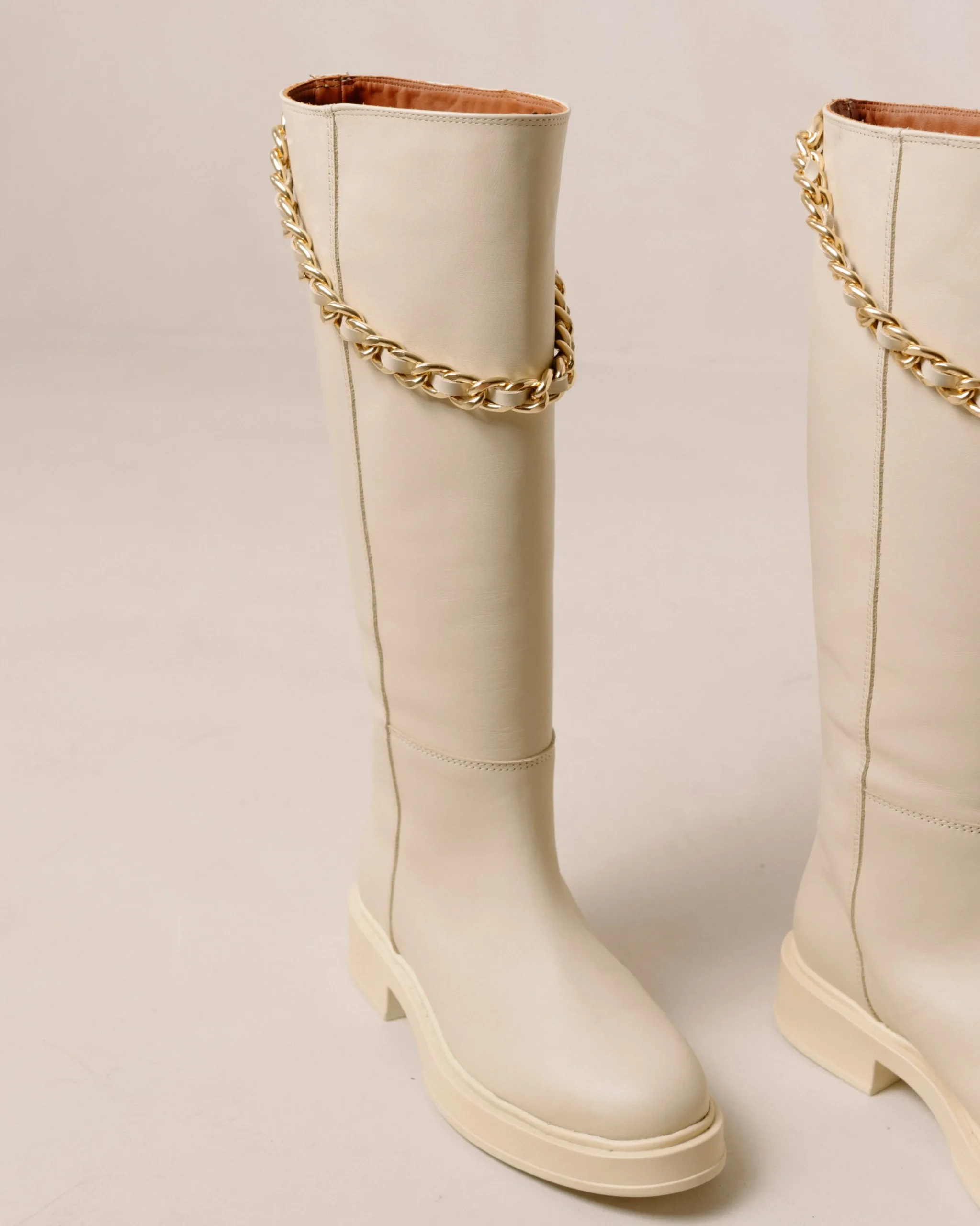 Pier - Botas De Piel Blancas