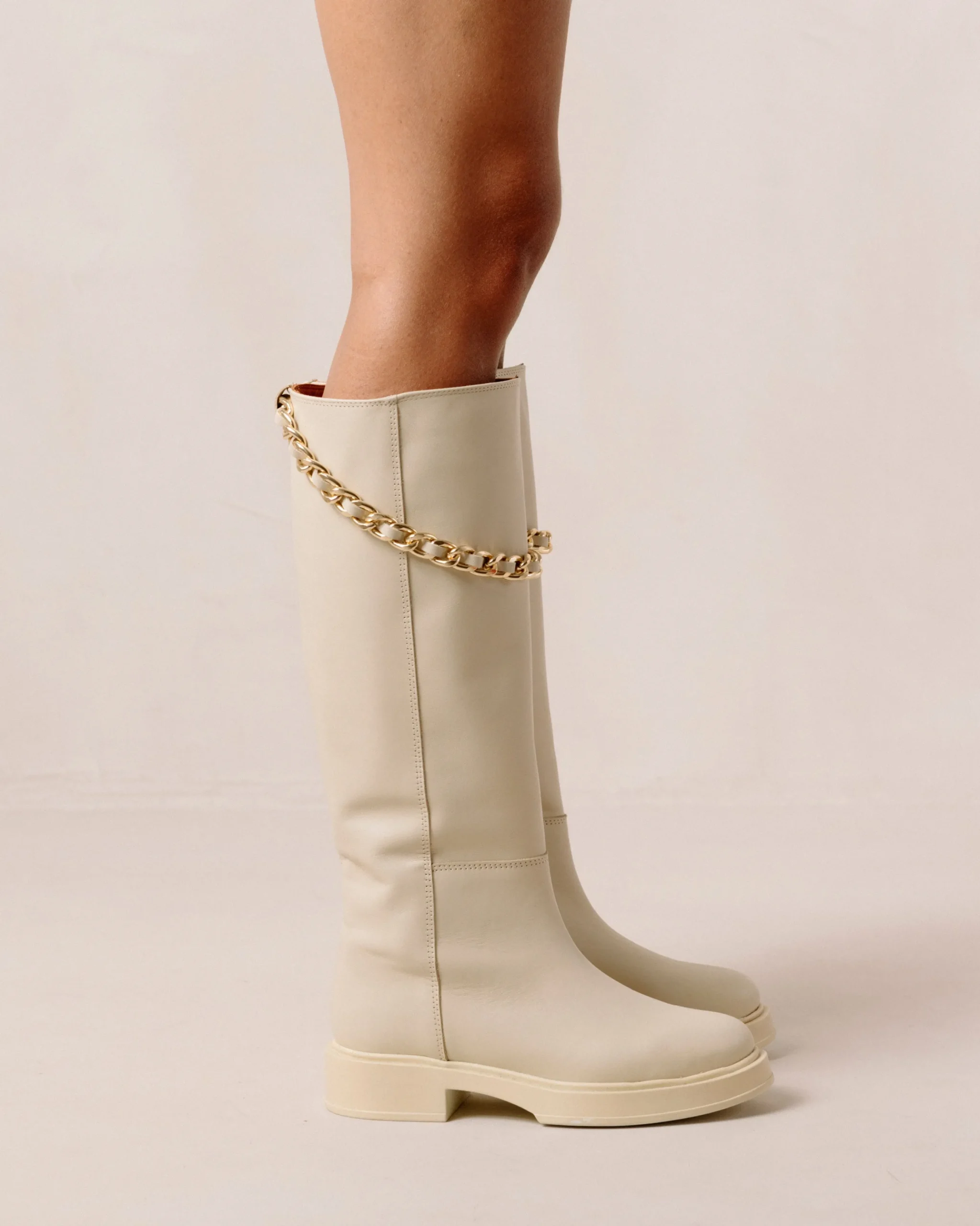 Pier - Botas De Piel Blancas