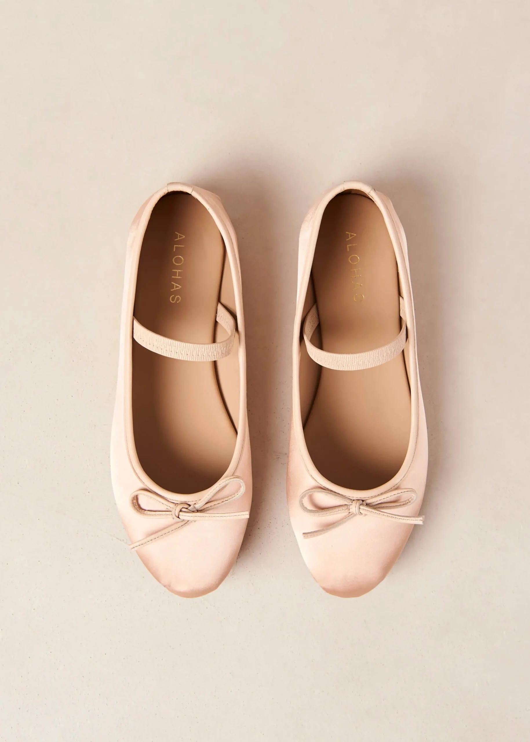 Por Do Sol - Red Leather Ballet Pumps
