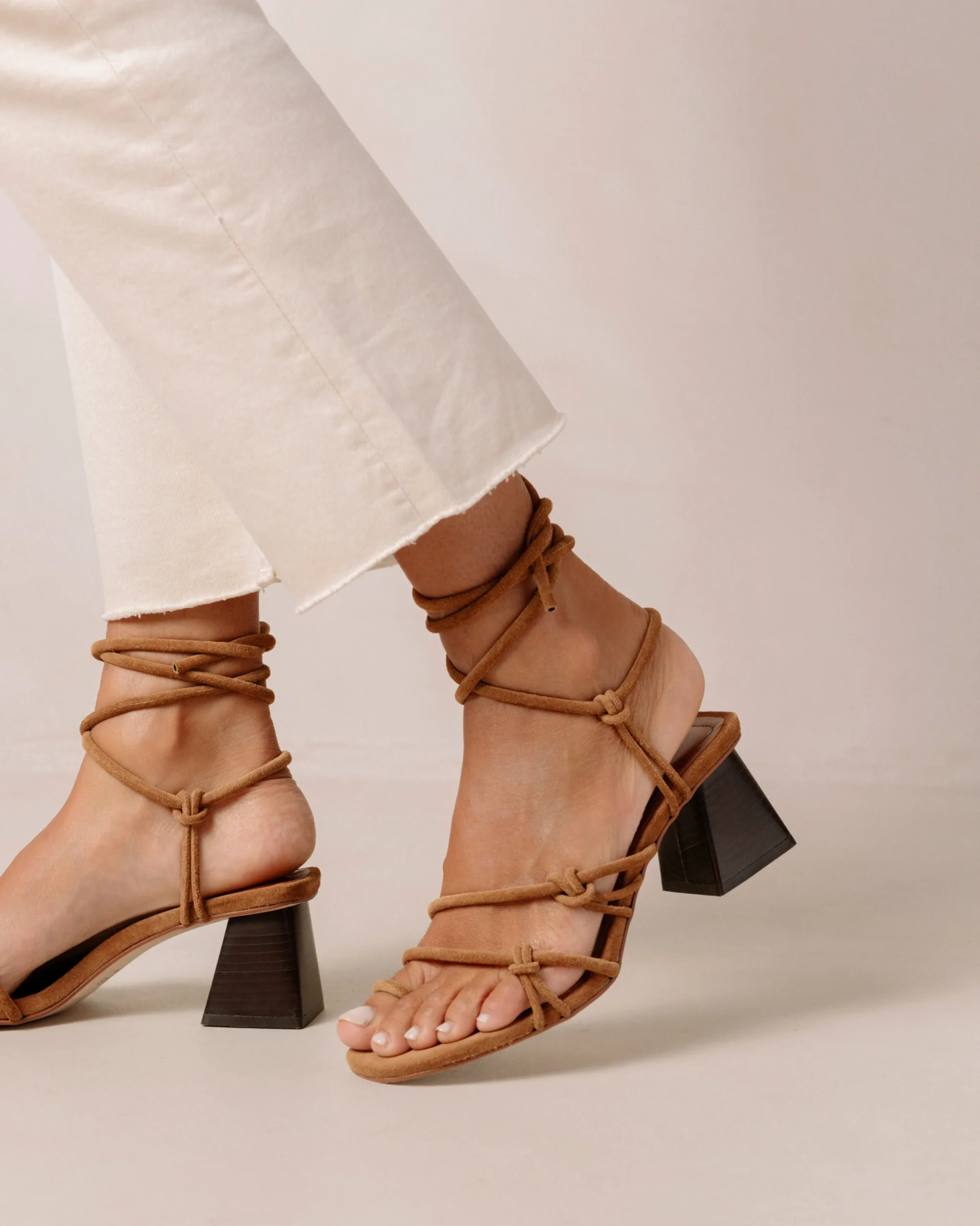 Rayna Sandalias De Cuero Beige