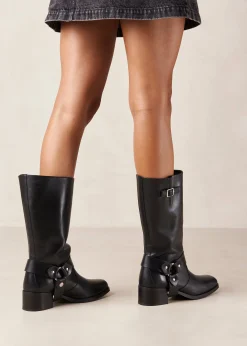 Rocky - Botas Moteras De Cuero Negro