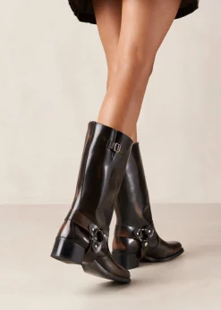 Rocky - Botas Moteras De Cuero Marrón
