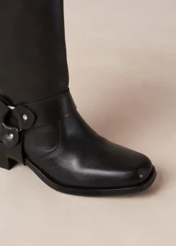 Rocky - Botas Moteras De Cuero Negro