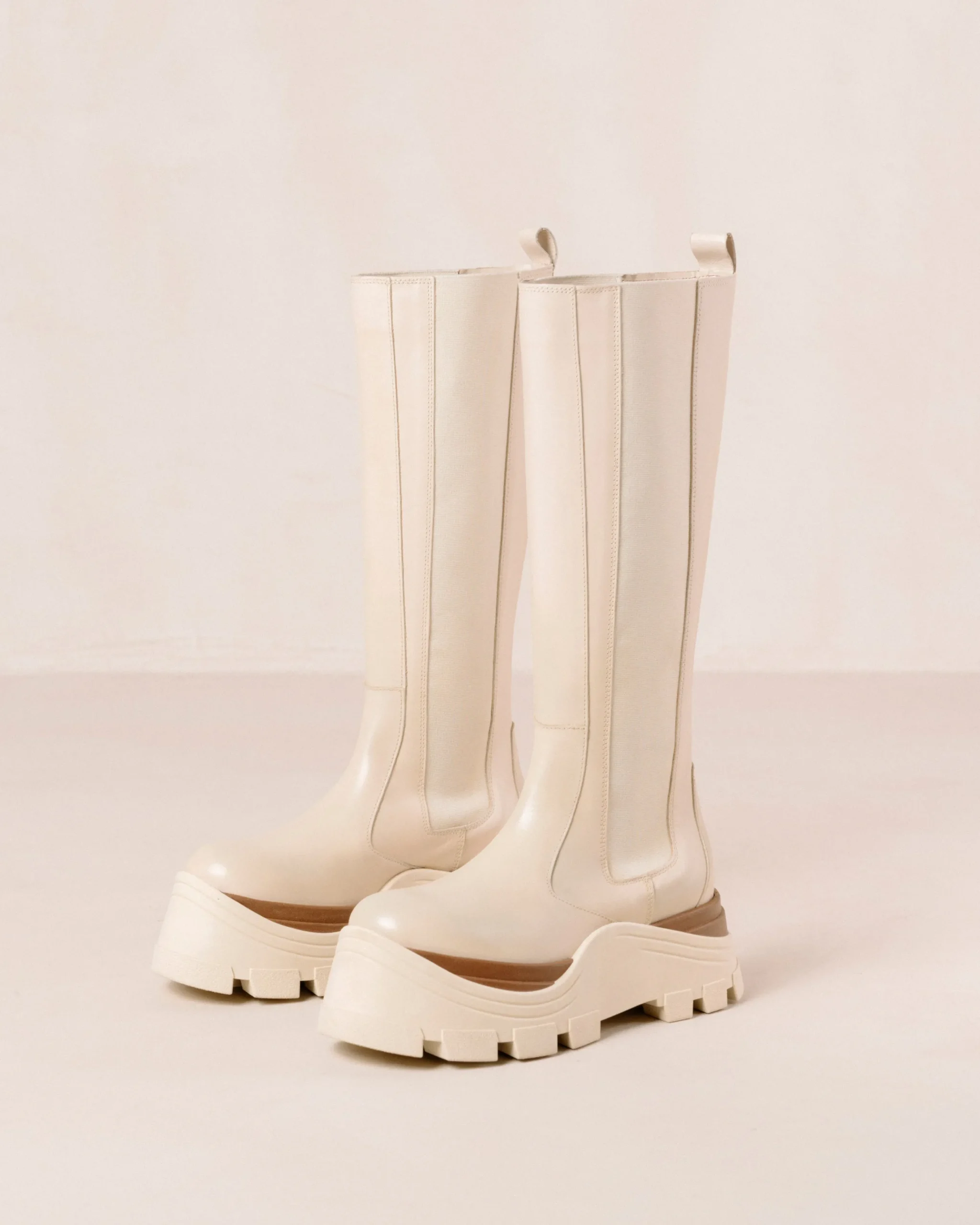 Roxie Marcona - Botas Blancas De Piel