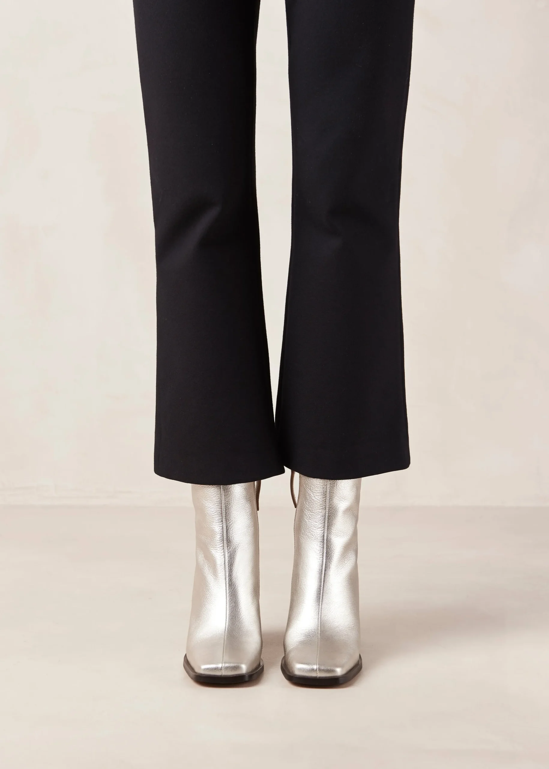 South Shimmer - Botas Plateadas De Piel