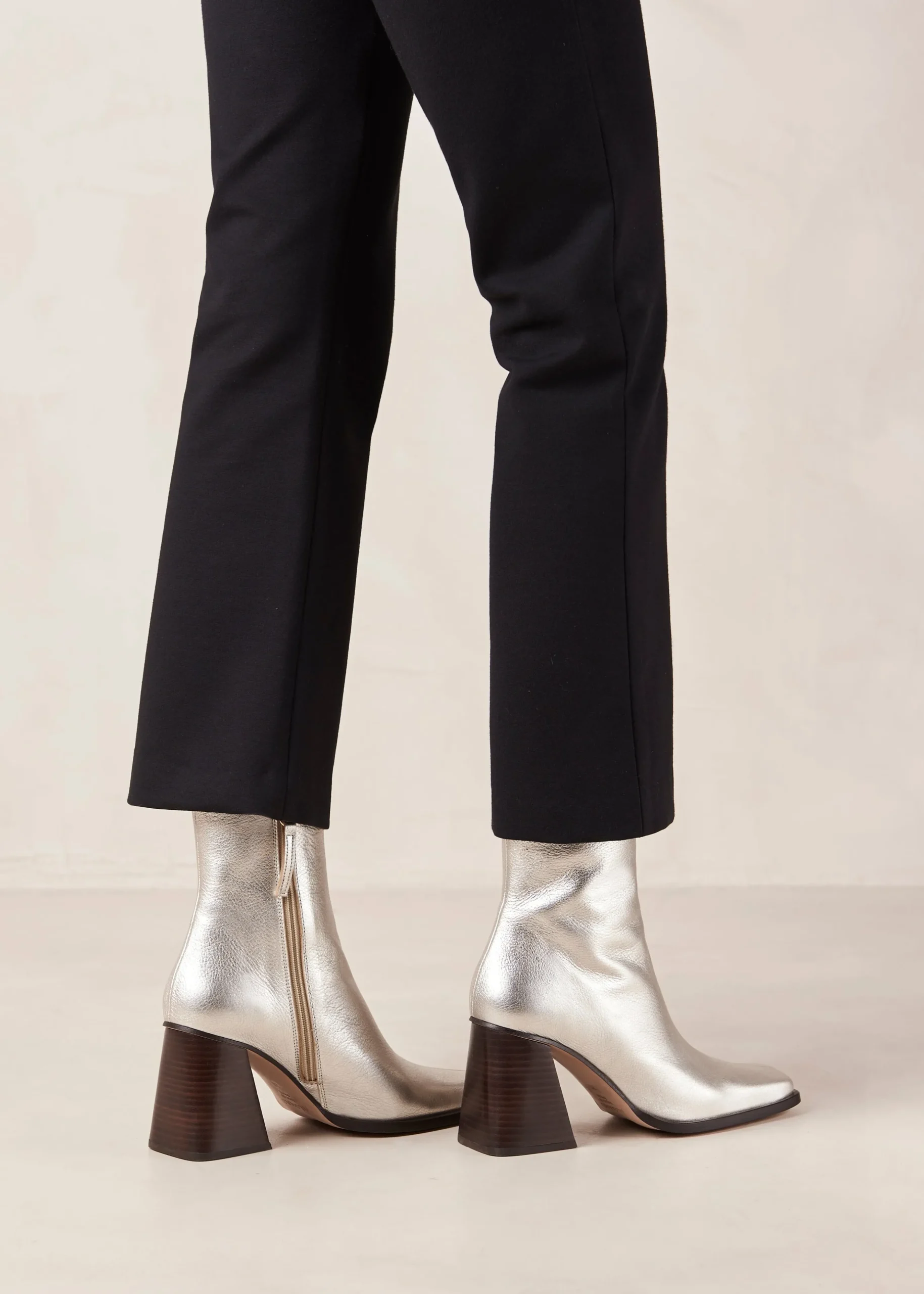 South Shimmer - Botas Plateadas De Piel