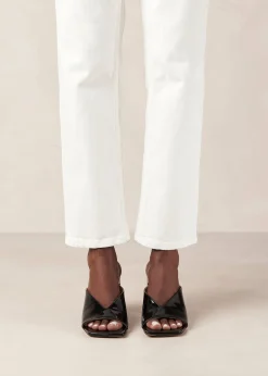 Tasha - Mules Negros De Piel De Charol