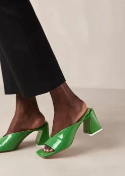 Tasha - Mules Verdes De Piel