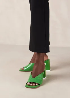 Tasha - Mules Verdes De Piel