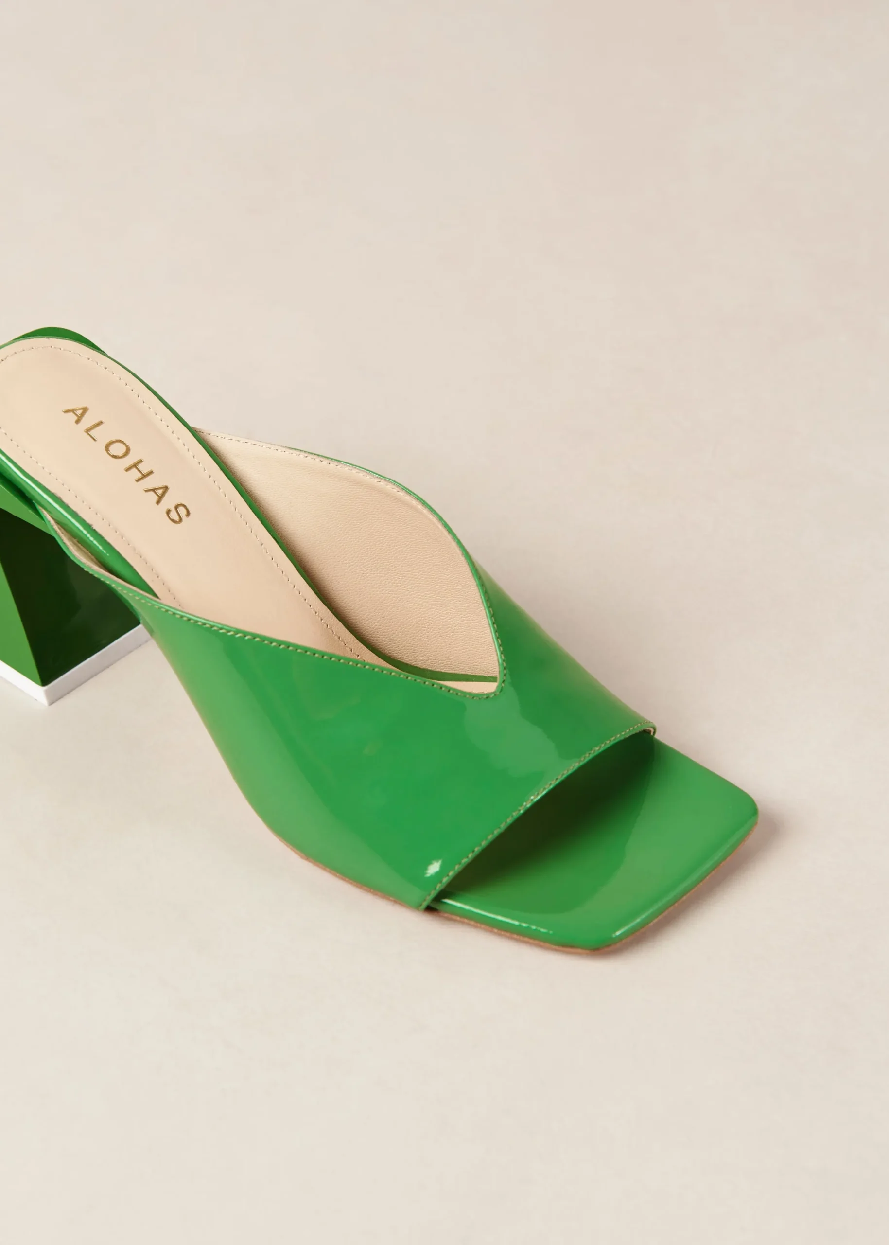 Tasha - Mules Verdes De Piel