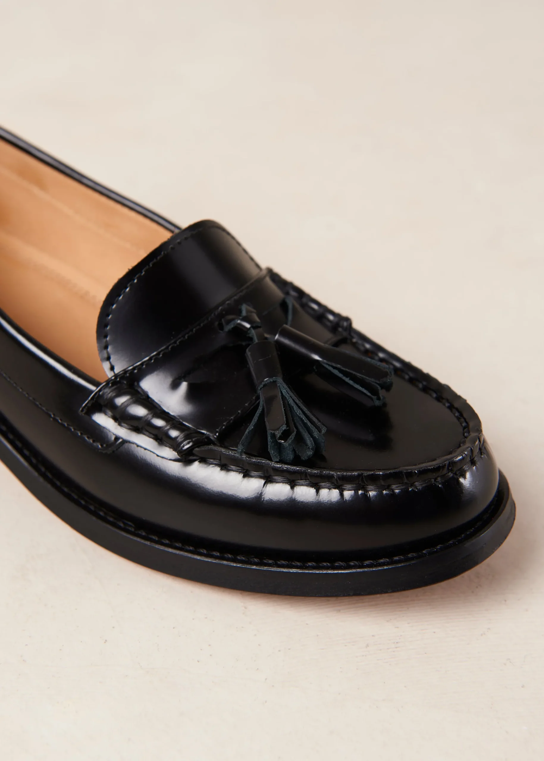 Terrane - Mocasines Negros De Piel