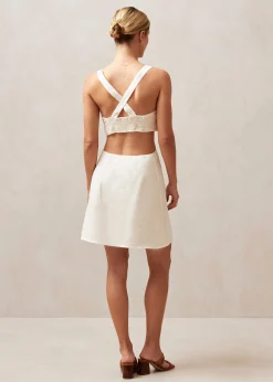 Vestido Blanco Roto Lini