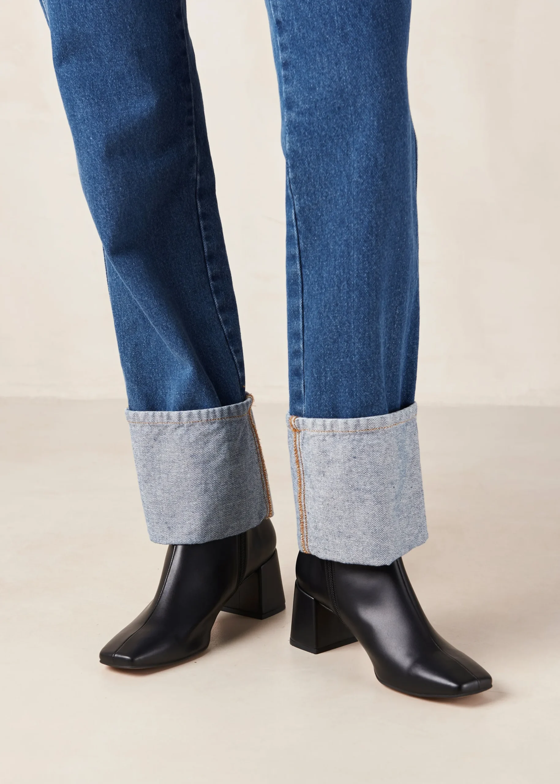 Watercolor - Botas De Piel Vegana Negras