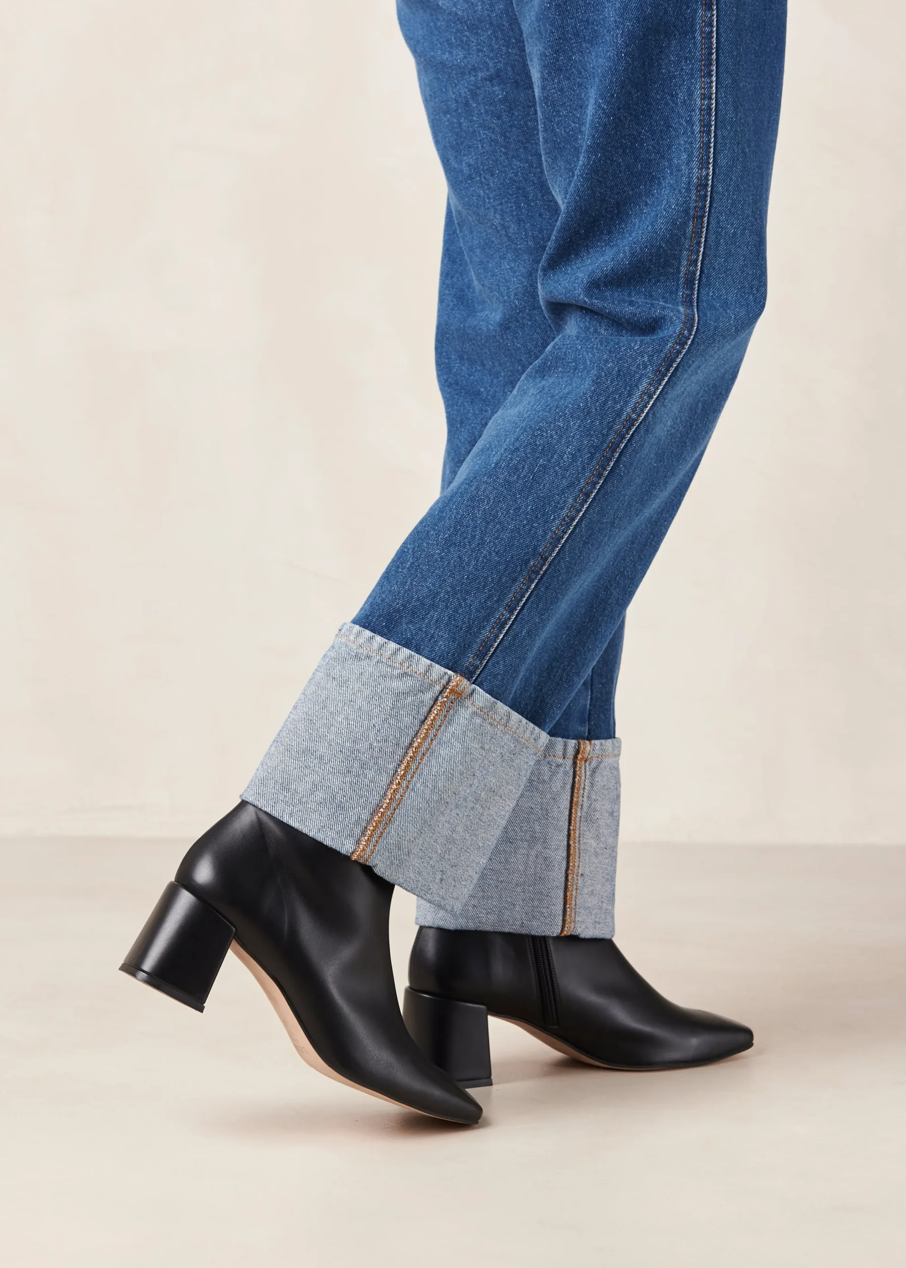 Watercolor - Botas De Piel Vegana Negras