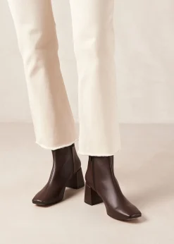 Watercolor - Botas Marrones Oscuras De Piel Vegana