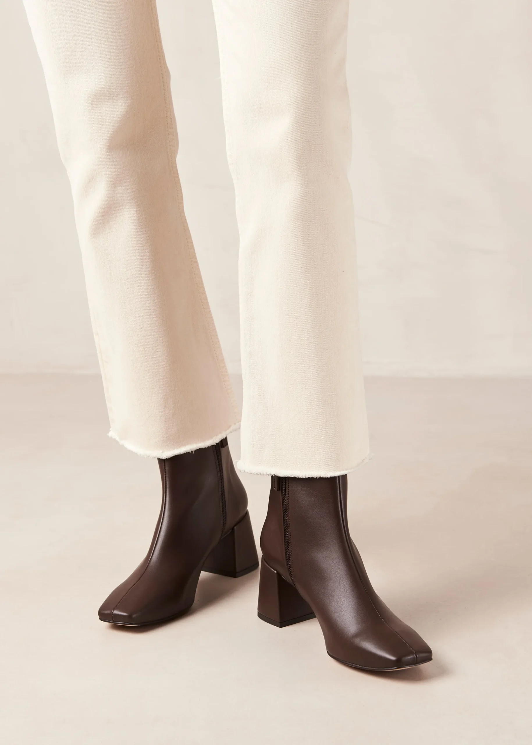 Watercolor - Botas Marrones Oscuras De Piel Vegana