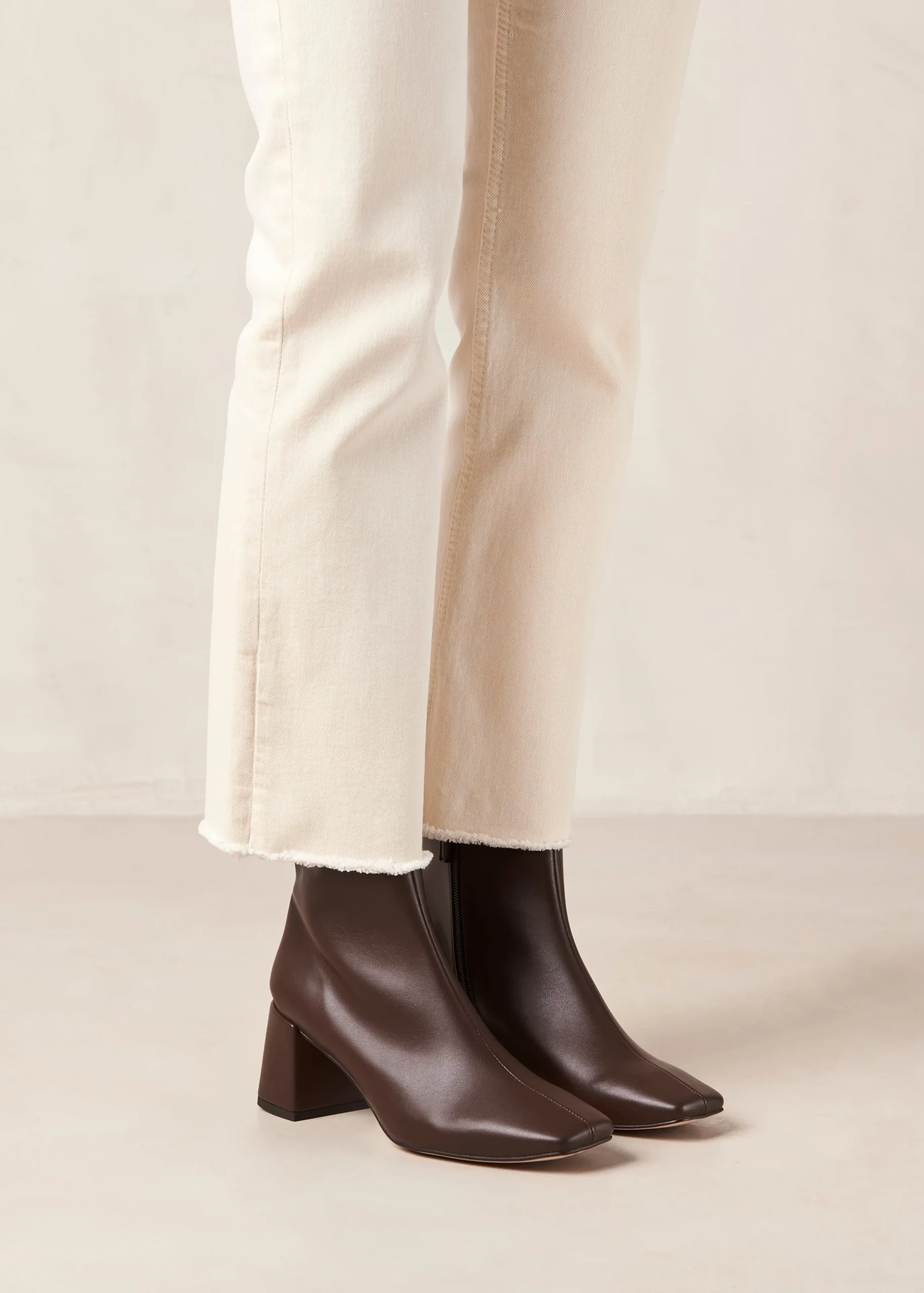 Watercolor - Botas Marrones Oscuras De Piel Vegana