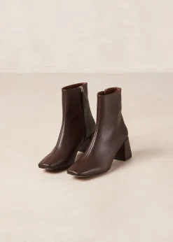 Watercolor - Botas Marrones Oscuras De Piel Vegana