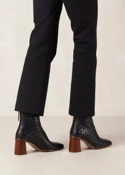 West Braided - Botas Negras De Piel