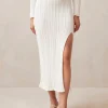 Zoe - Falda Blanca De Punto